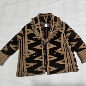 Banana Republic Kids Aztec Fringe Jacket – Brown/Black Size 2Y